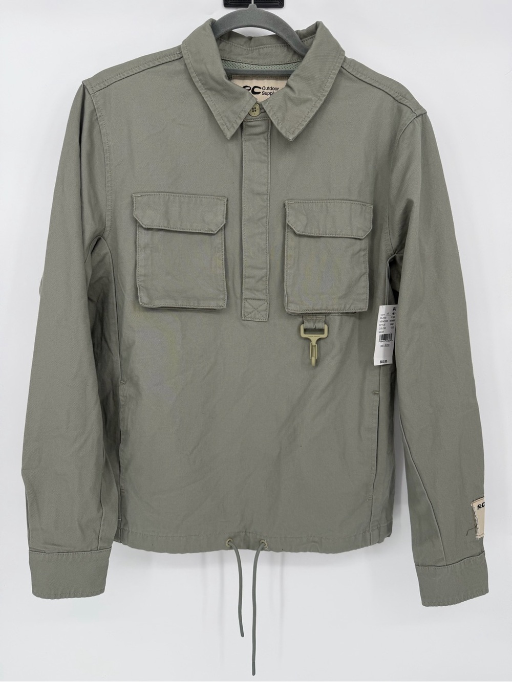 Reese Cooper Olive Green Military Pullover Jacket